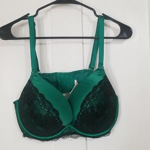 42C Green Lace Push-up Bra, Cacique